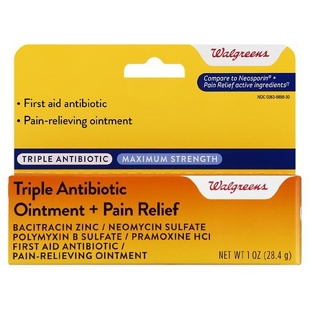 Walgreens Triple Antibiotic Ointment + Pain Relief
