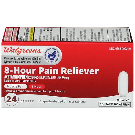 Walgreens Acetaminophen Extended-Release Caplets 650 mg, Muscle Pain
