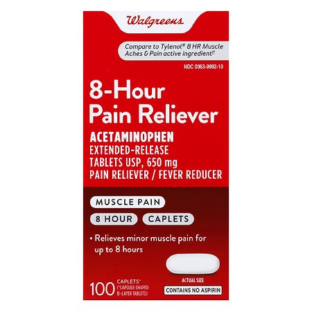 Walgreens Acetaminophen Extended-Release Caplets 650 mg, Muscle Pain