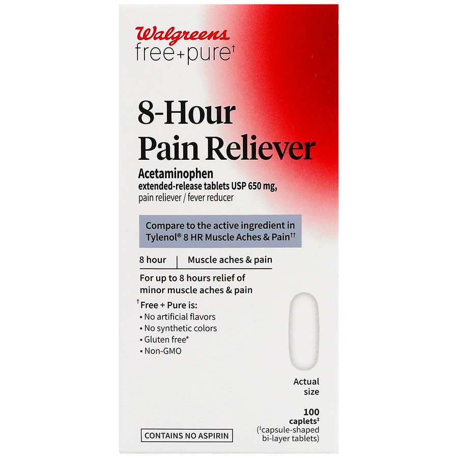 Walgreens Acetaminophen ExtendedRelease Caplets 650 mg, Muscle Pain