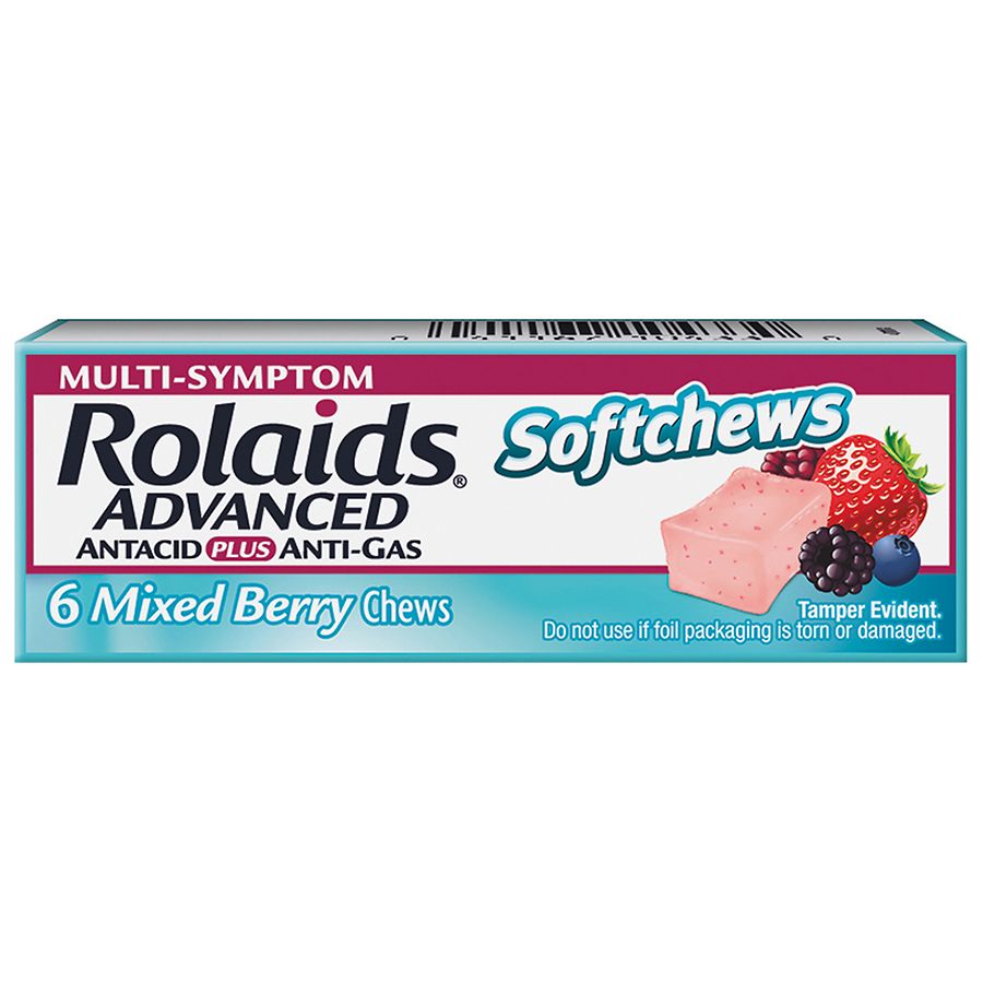 6-Count Rolaids Antacid Plus Anti-Gas Mixed Berry