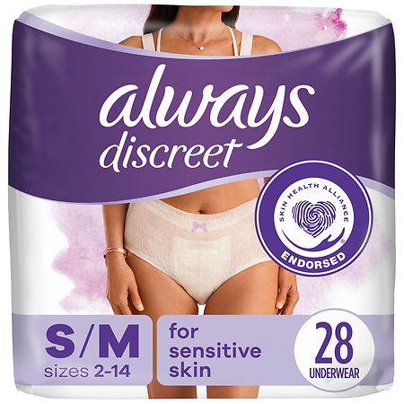Always Discreet Adult Incontinence Underwear for Women Maximum Absorbency,  XL, 15 Ct 