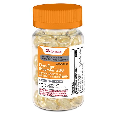 Walgreens Ibuprofen Dye-Free Mini 200mg Softgels