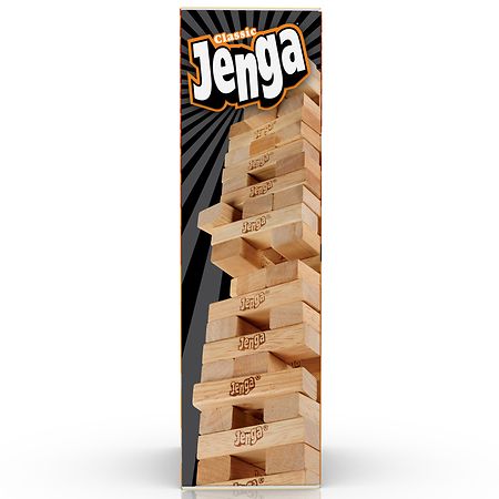 Hasbro Jenga Classic Game with Genuine Hardwood Blocks,Stacking Tower Game  for 1 or More Players,Kids Ages 6 and Up
