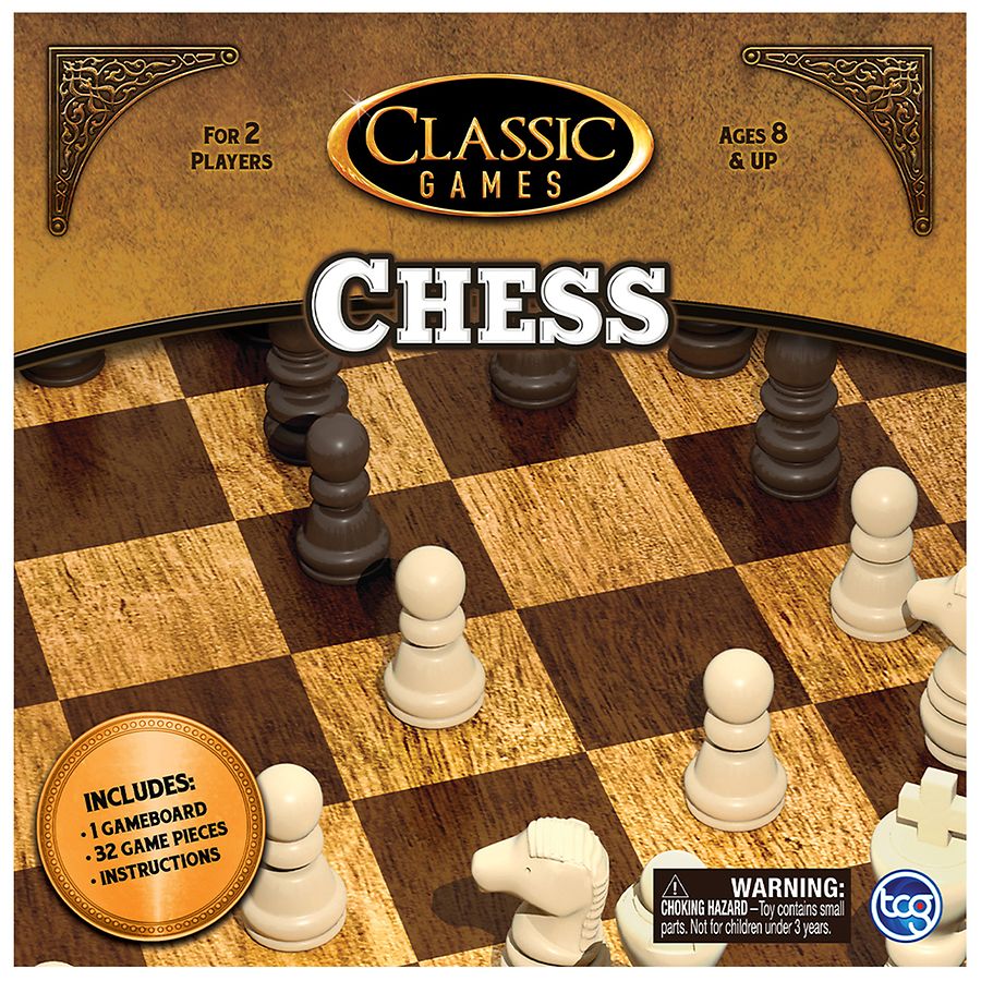 Clear Chess and Checkers Set with Glass Gameboard, for Adults and Kids Ages  8 and up
