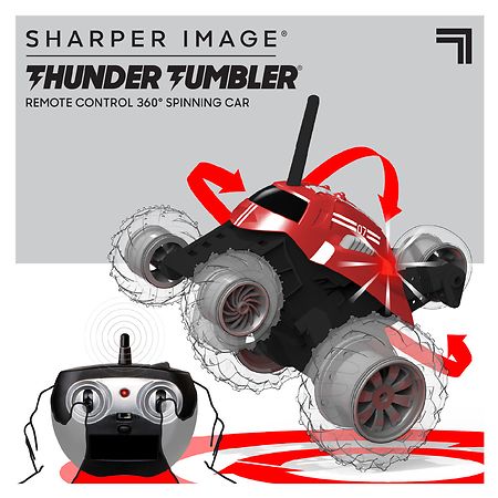 Sharper Image Remote Control Monster Spinning Car Red