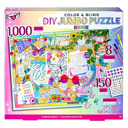 Fashion Angels Color & Bling DIY 1000 Piece Puzzle - 1.0 ea
