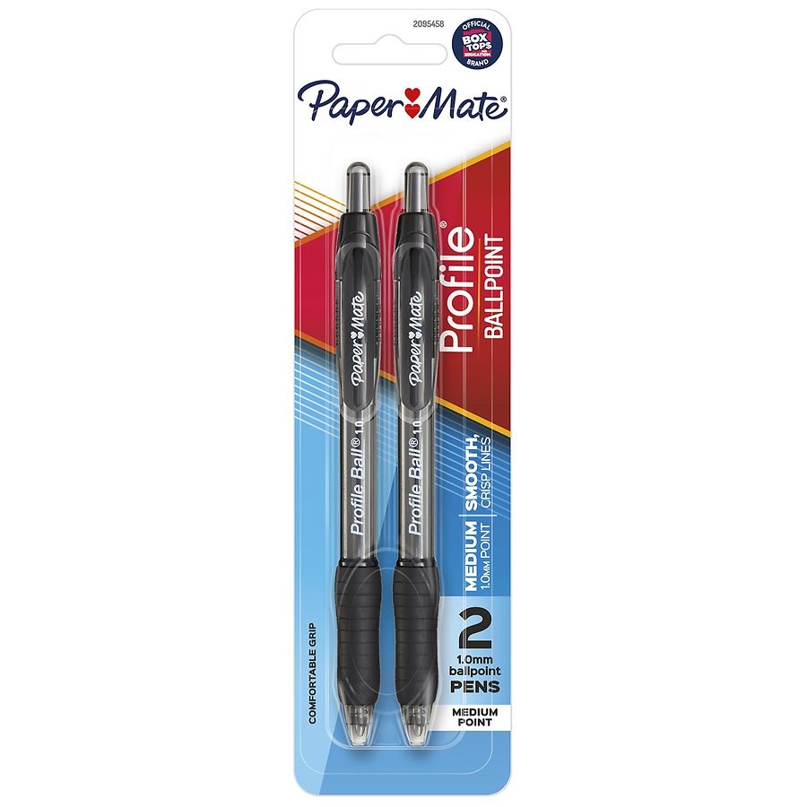 Paper Mate Profile Ballpoint Pens, Medium Point - 2 pens
