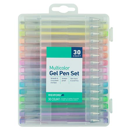 Glitter Gel Ink Pen 16 Assorted Color Retractable Gel Pen Set 0.7mm Fine  Tip Colored Journaling Pen Coloring Drawing