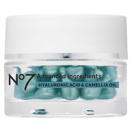 No7 Advanced Ingredients Hyaluronic Acid & Camellia Oil Facial Capsules