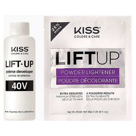 KISS Colors & Care Maximum Strength Lift Up 40V Complete Bleach Kit, 5  Pieces 