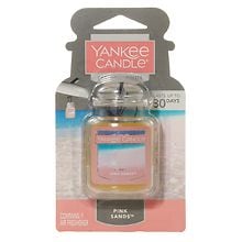 3 x Yankee Candle Pink Sands Car Jar Ultimate Air Freshener, Festive Scent
