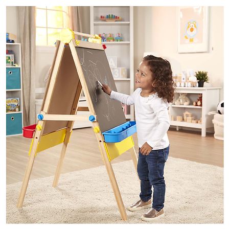 Melissa & Doug Deluxe Wooden Standing Art Easel - baby & kid stuff - by  owner - household sale - craigslist