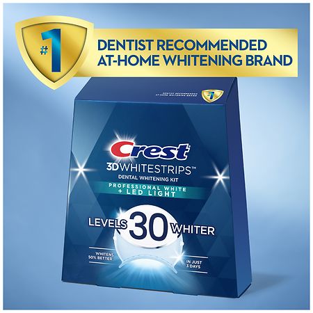 Crest 3D Whitestrips with Light, Teeth Whitening Strip Kit, 20 Strips (10  Count Pack)