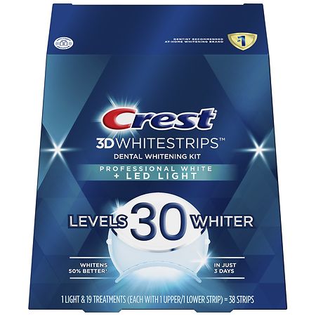 Crest 3D Whitestrips + LED Light Teeth Whitening Kit