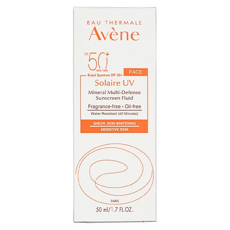 Avene Solaire UV Mineral Multi-Defense Sunscreen Fluid SPF 50+