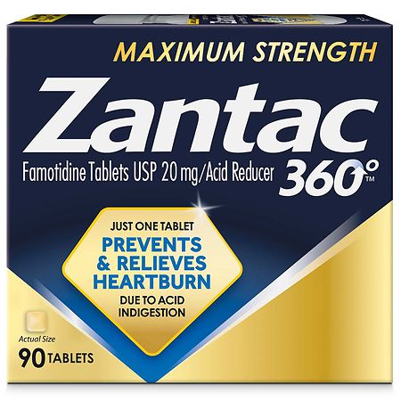 Zantac Maximum Strength Famotidine Tablets 20 mg | Walgreens