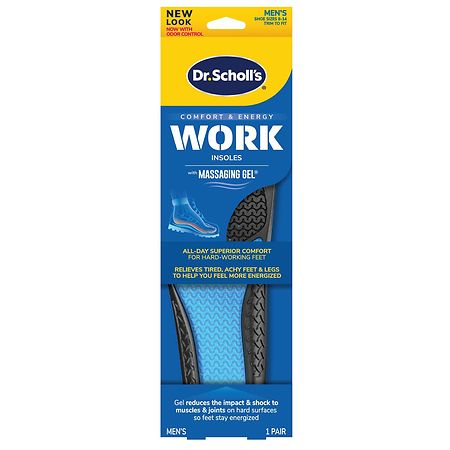 Dr. Scholl's Work All-Day Superior Comfort Insoles with Massaging Gel 8-14 Men's