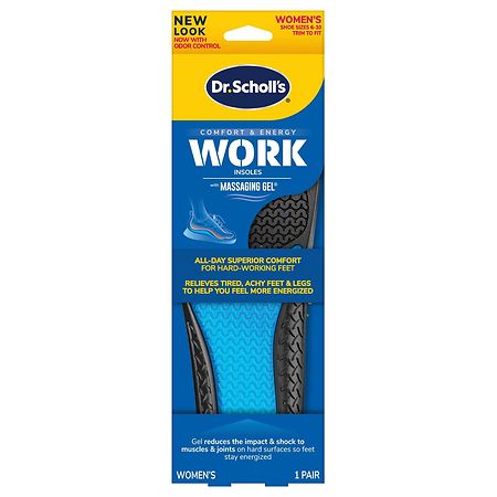 Dr. Scholl's Work All-Day Superior Comfort Insoles with Massaging Gel 6-10 Women's
