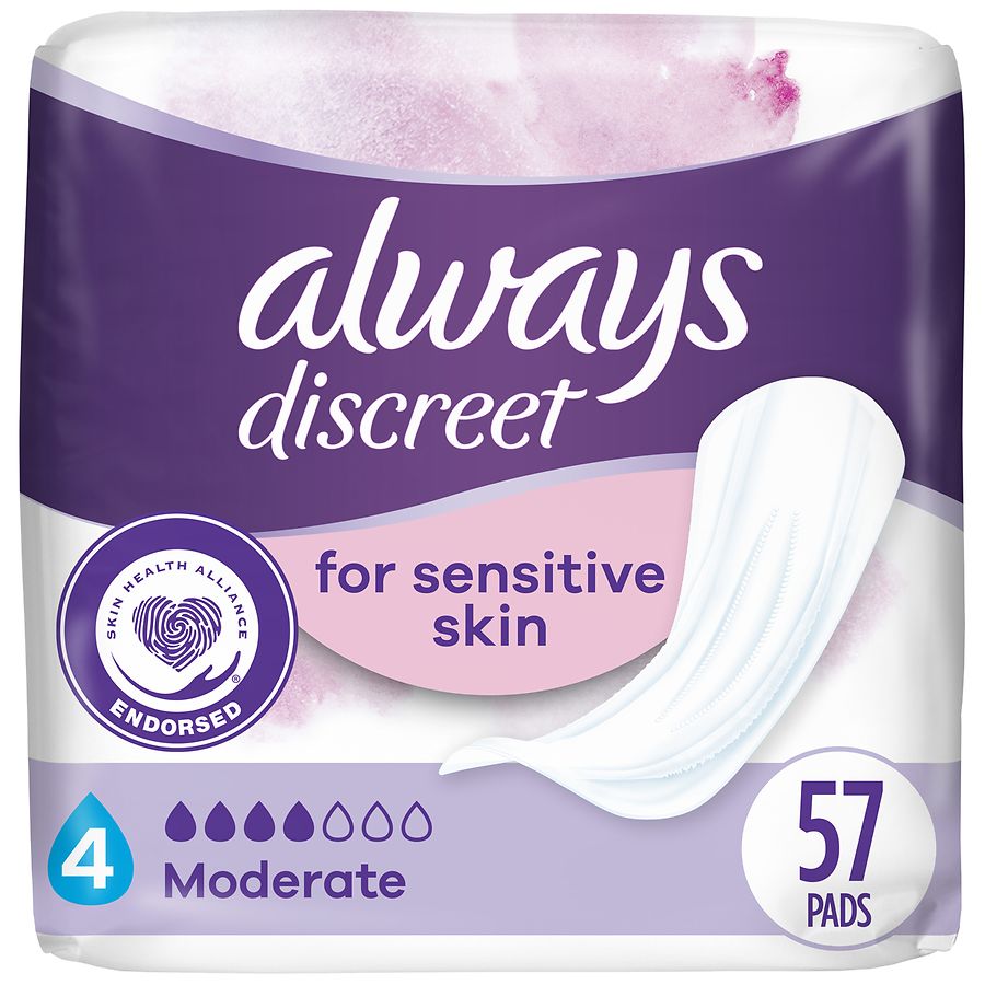 Always Discreet for Sensitive Skin Underwear S/M Maximum Plus Absorbency,  Fragrance-Free, 28 Count 
