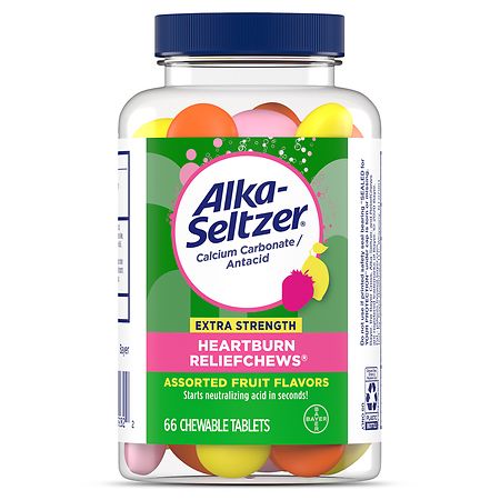Alka-Seltzer Heartburn Relief Chews Fast Antacid Assorted Fruit