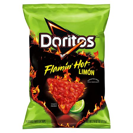 Doritos Flavored Tortilla Chips Flamin' Hot Limon