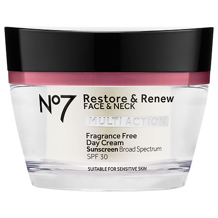 No7 Restore & Renew Face & Neck Mulit Action Fragrance Free Day Cream SPF 30 Fragrance Free