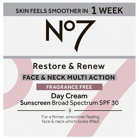 No7 Restore & Renew Face & Neck Mulit Action Fragrance Free Day