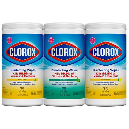 Clorox Disinfecting Wipes Value Pack, Bleach Free Crisp Lemon/ Fresh Scent