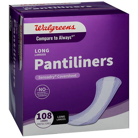 Walgreens Long Pantiliners Unscented
