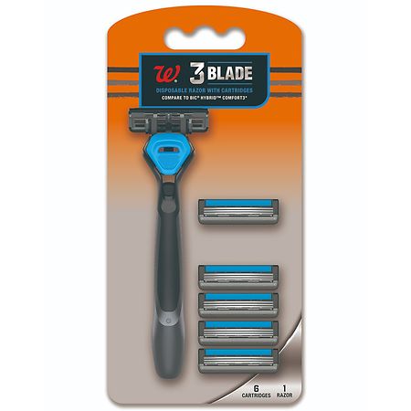 Walgreens Men's 3 Blade Disposable Razor with Cartridges