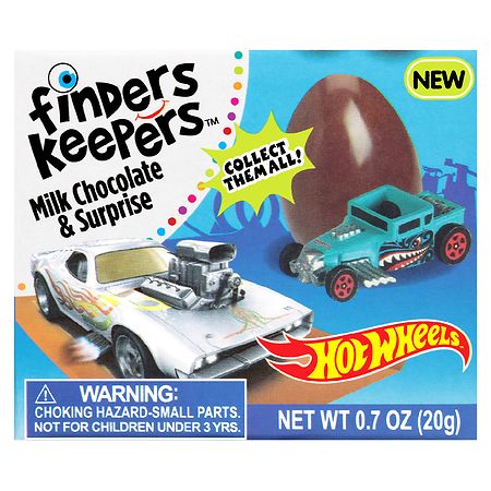 Finders Keepers Hot Wheels Milk Chocolate Candy Egg & Toy Surprise Assortment