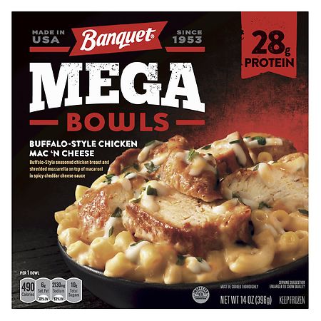 Banquet Mega Bowls Buffalo Style Chicken Mac 'N Cheese