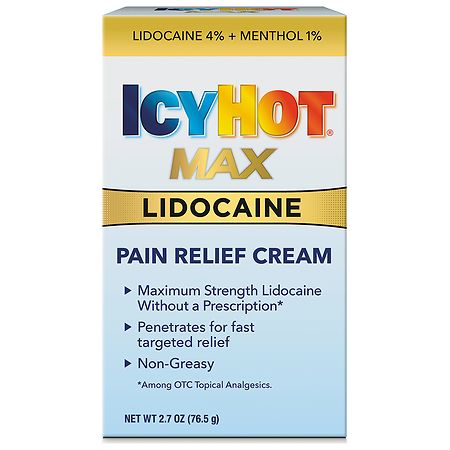 Icy Hot Max Strength Pain Relief Cream with Lidocaine