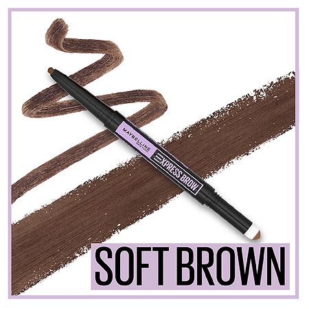 Maybelline and Walgreens Brow | Brown Makeup, Express Pencil Eyebrow Powder, Soft 2-In-1