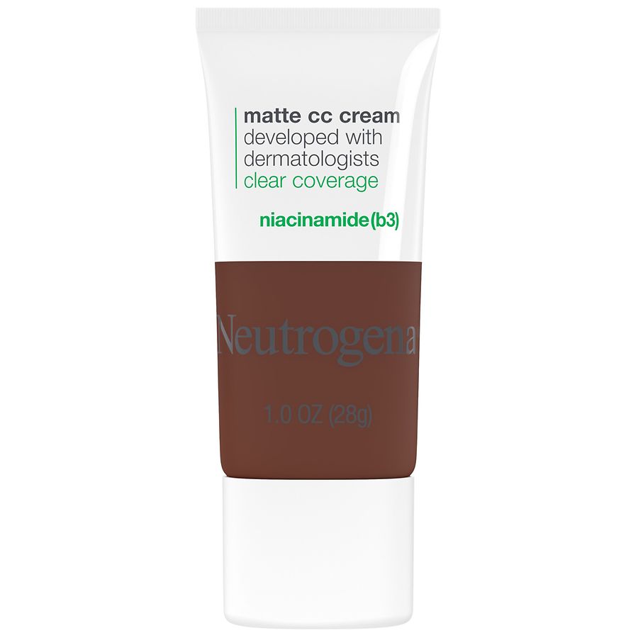 Neutrogena Clear Coverage Flawless Matte CC Cream Fragrance-Free, Sienna