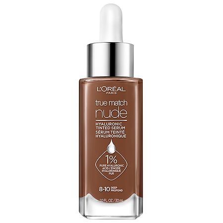 L'Oreal Paris True Match Hyaluronic Tinted Serum Foundation Makeup, 8-10 Deep, 1 fl oz | CVS