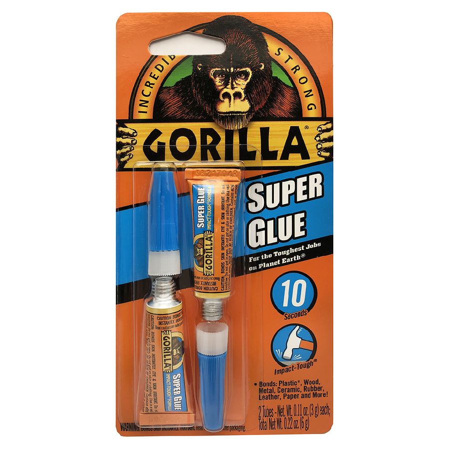 Scotch Single Use Super Glue Gel Metal Leather Ceramic Rubber plastic - 2  pack
