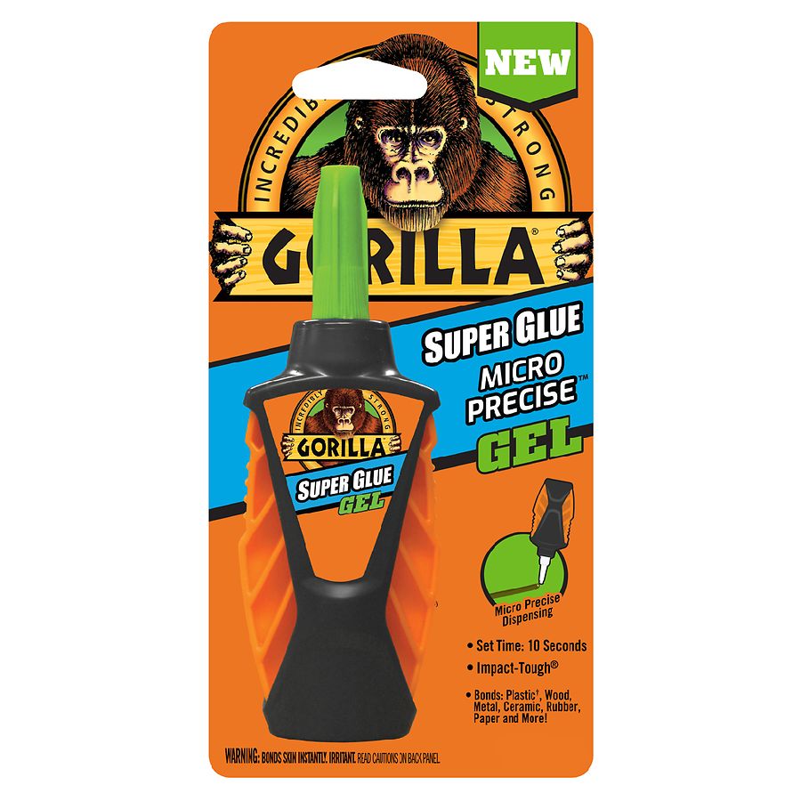 Gorilla Super Glue Gel 15g No Run Control Sets in 10 Secs Anti