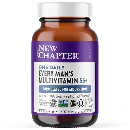 New Chapter Every Man's One Daily 55+ Multivitamin, Vegetarian Tablets