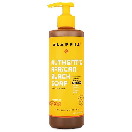 UPC 187132002727 product image for Alaffia Authentic African Black Soap All-In-One, Unscented - 16.0 fl oz | upcitemdb.com
