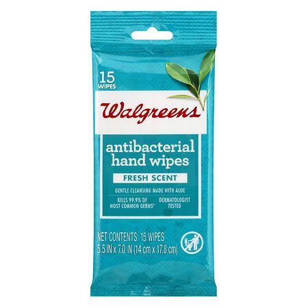 Walgreens Antibacterial Hand Wipes Fresh, 5.5" X7.0"