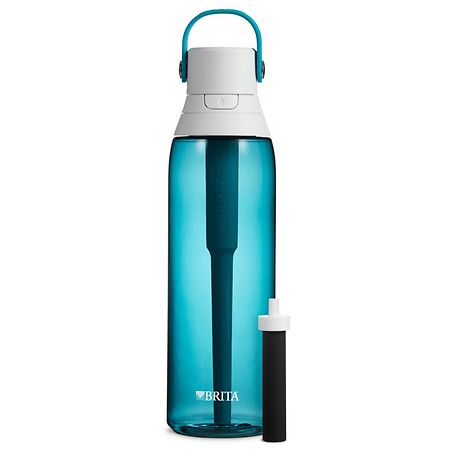 Brita Brita Water Bottle with Filter, Premium Filtered Water Bottle, BPA Free Sea Glass