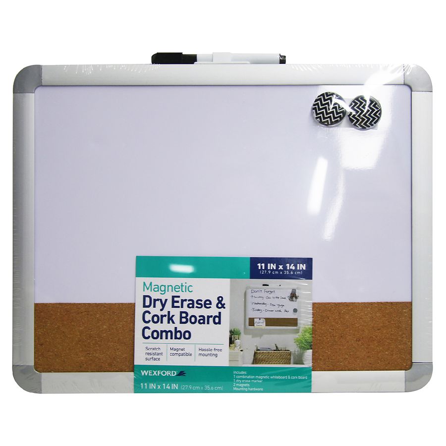Wexford Dry Erase Board 11.42x0.63x13.74 in White