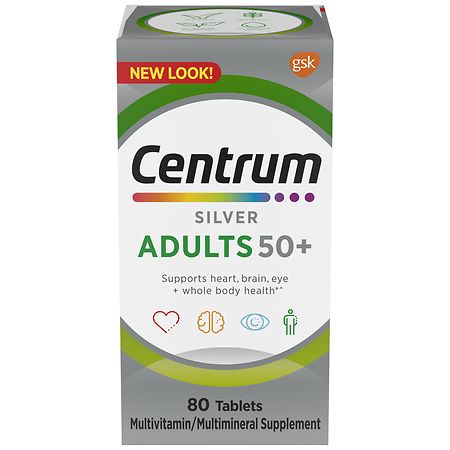Centrum Silver Adult 50+, Multivitamin& Multimineral Supplements Tablets