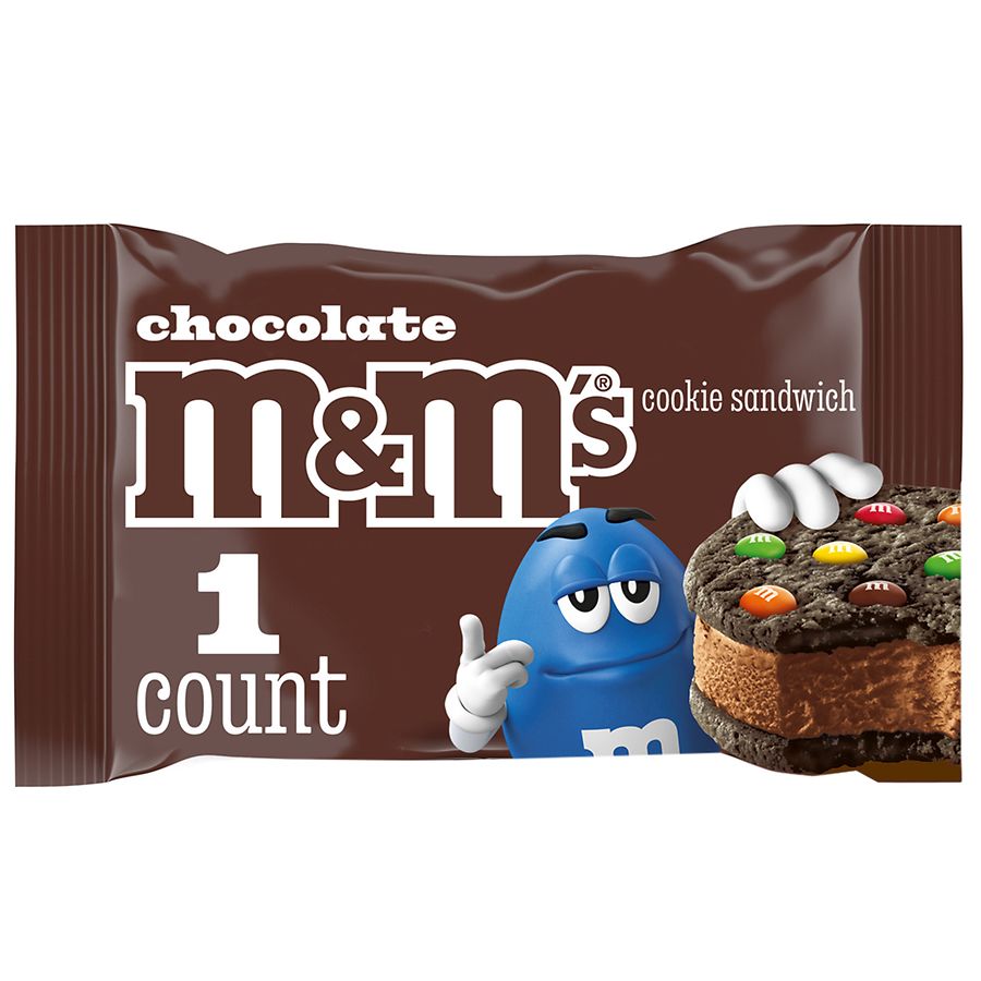 M&M's Chocolate Ice Cream Cookie Sandwich Single | Walgreens