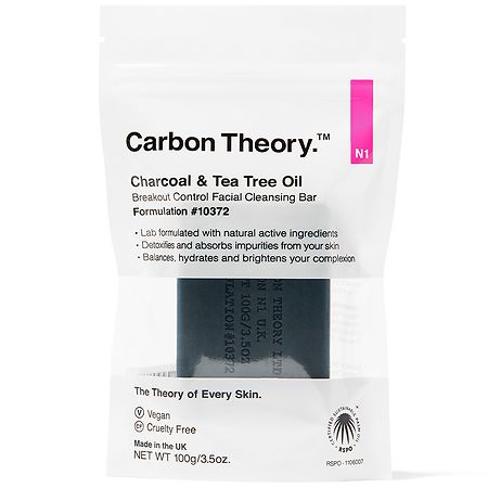 Carbon Theory Charcoal & Tea Tree Oil Breakout Control Facial Cleansing Bar