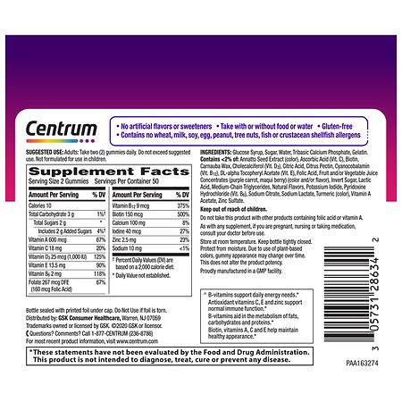 Centrum Women Multivitamin & Multimineral Gummies Assorted Fruit
