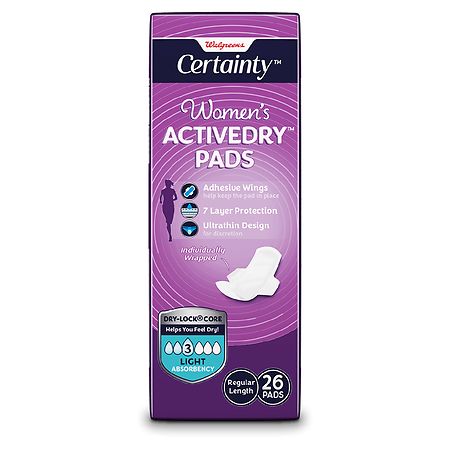 Walgreens Certainty Women's ActiveDry Pads Light