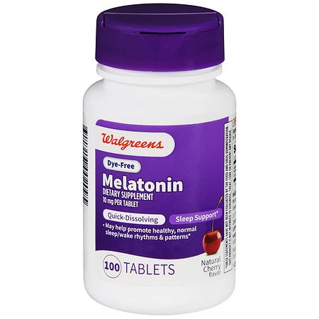 Walgreens Melatonin Quick-Dissolving Tablets Dye-Free Natural Cherry